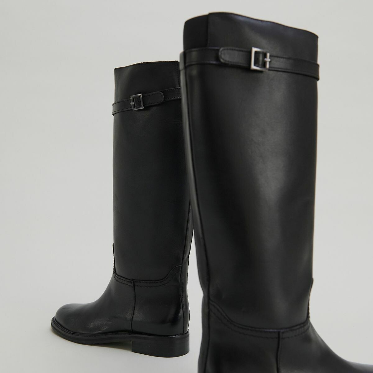 Bottes cavalières en cuir Romane marron foncé, JONAK