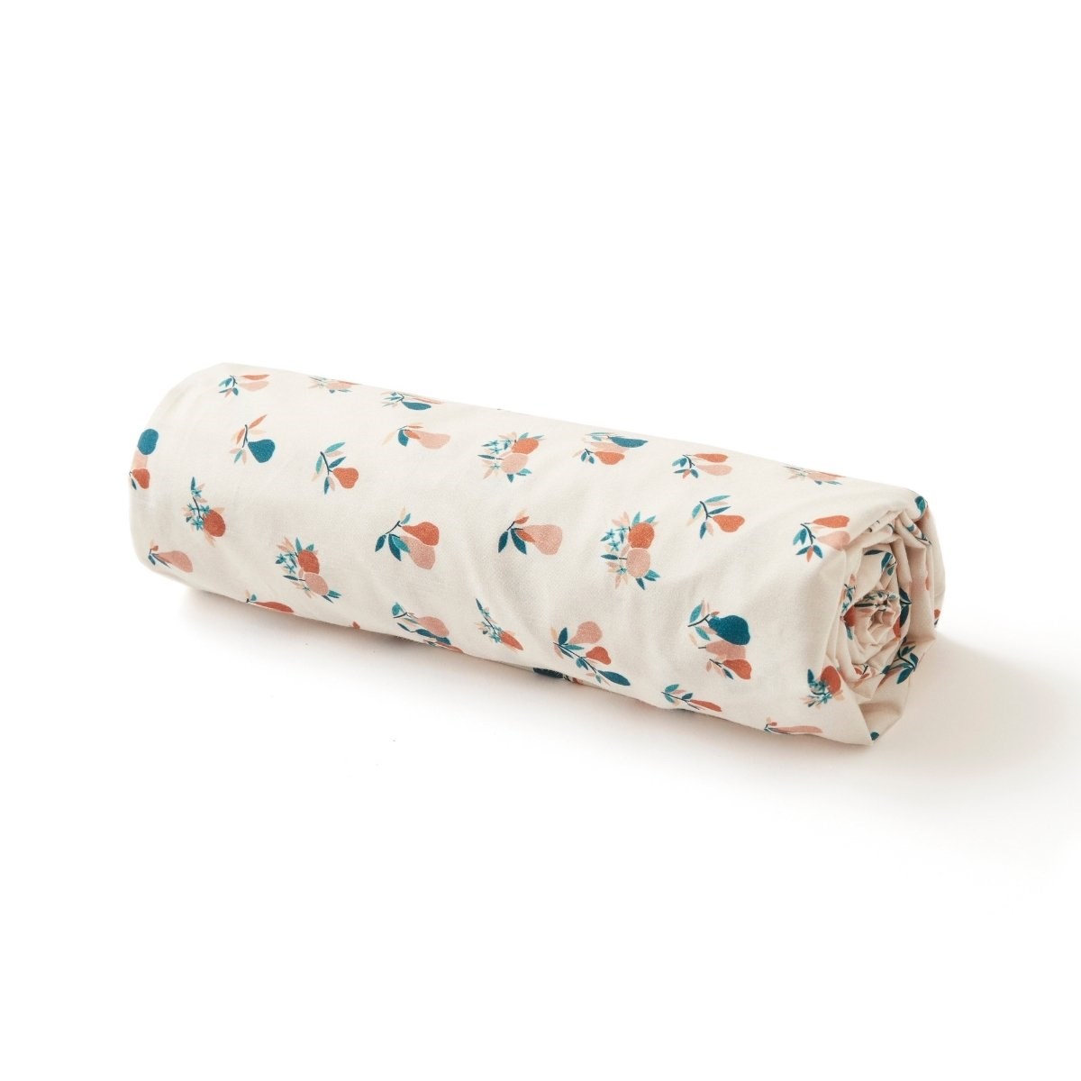 Drap housse enfant coton bio POIRES D'AUTOMNE multicolore, COCOEKO