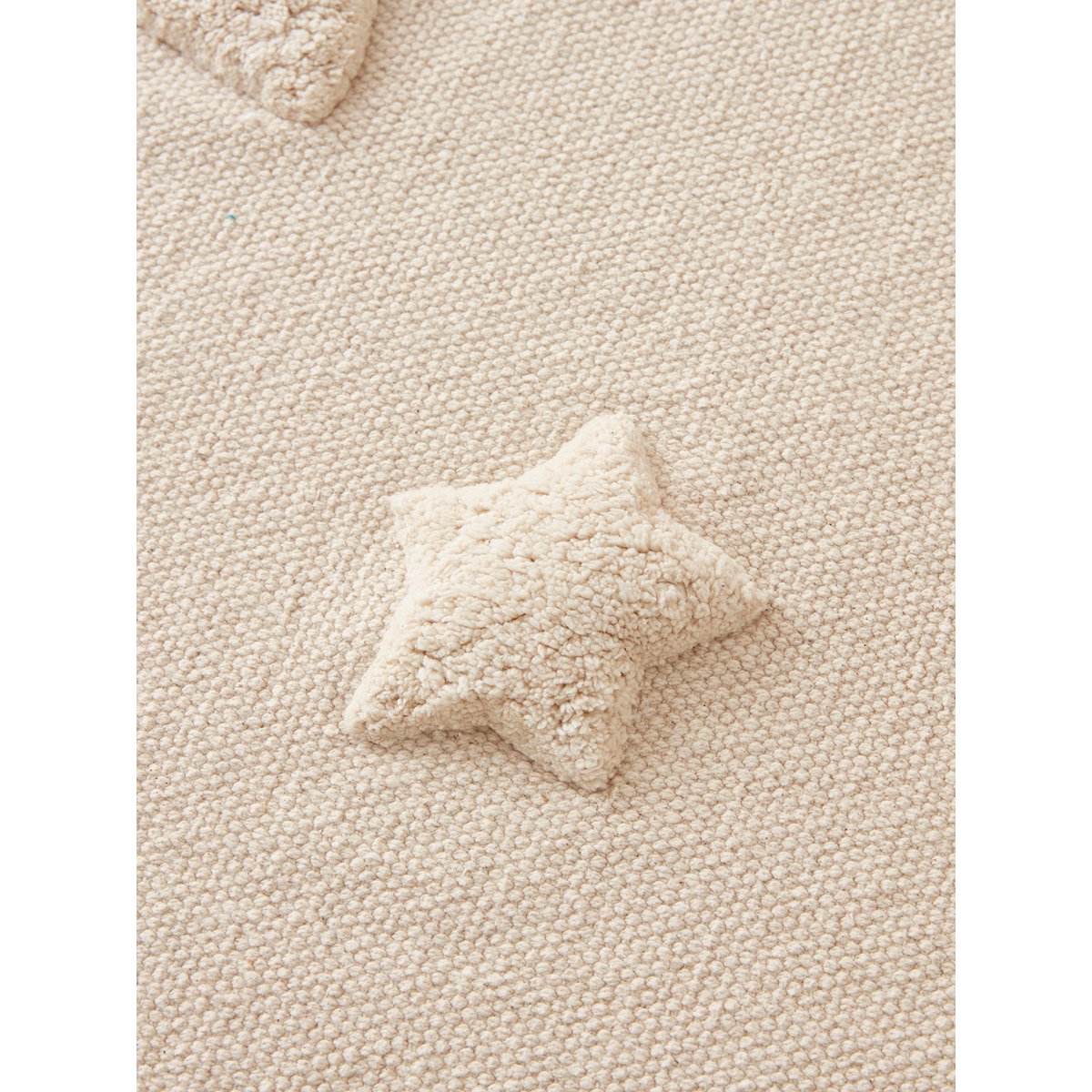 Tapis rectangle relief lune et étoiles beige, VERTBAUDET