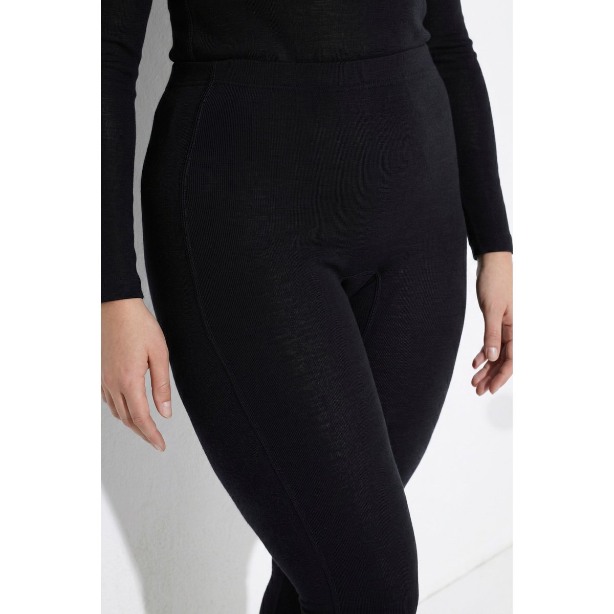 Legging thermique en maille fine noir, ULLA POPKEN