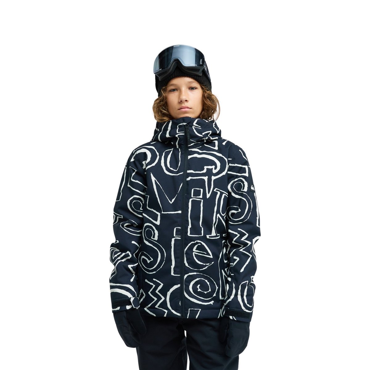 Veste de snow technique MISSION PRINTED 10K noir kids spiral print black, QUIKSILVER