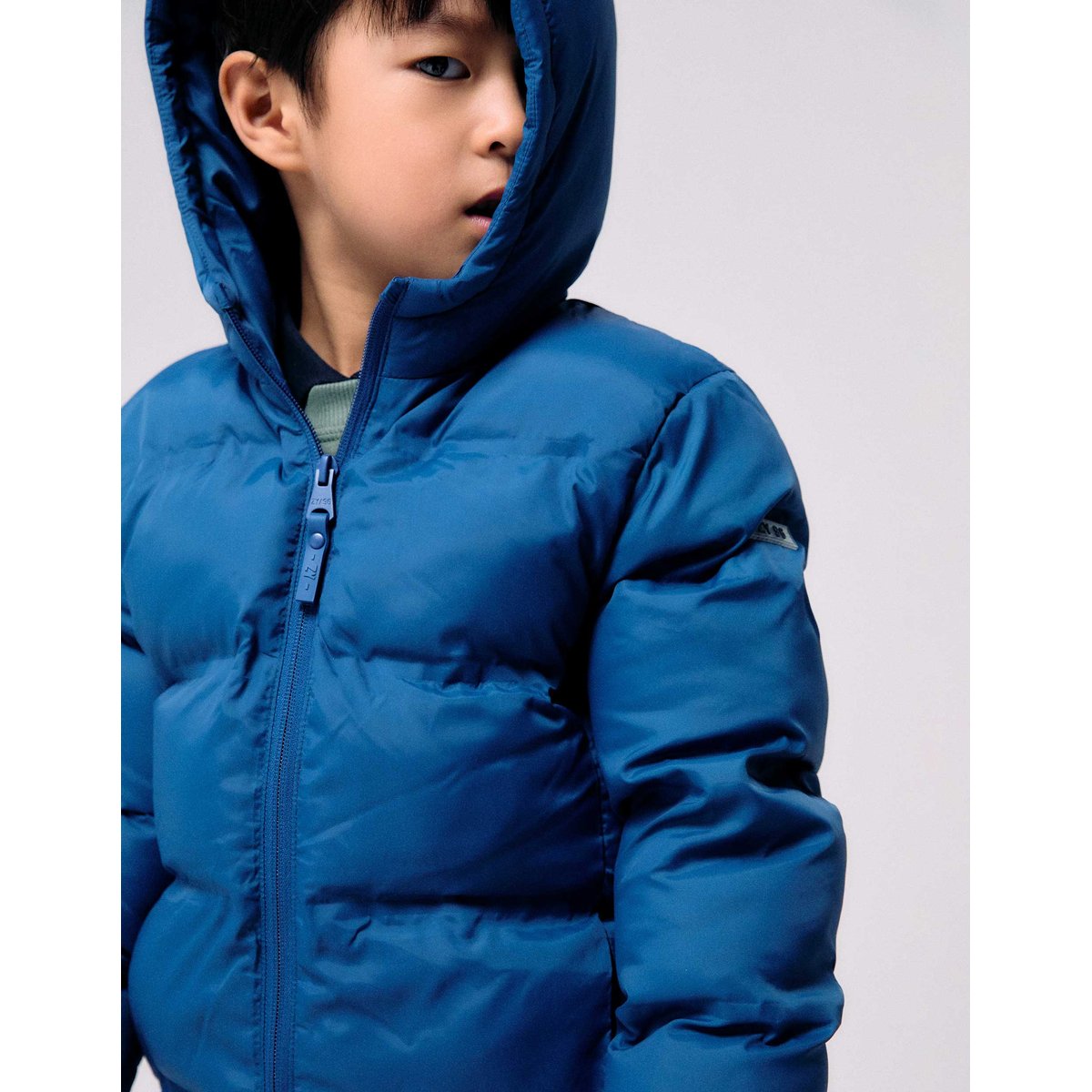 Doudoune thermique avec capuche et poches bleu, ZIPPY
