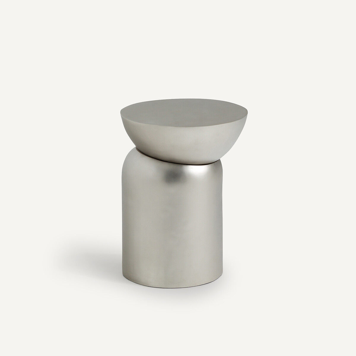 Bout de canapé fonte aluminium, Fraulino aluminium satiné, AM.PM
