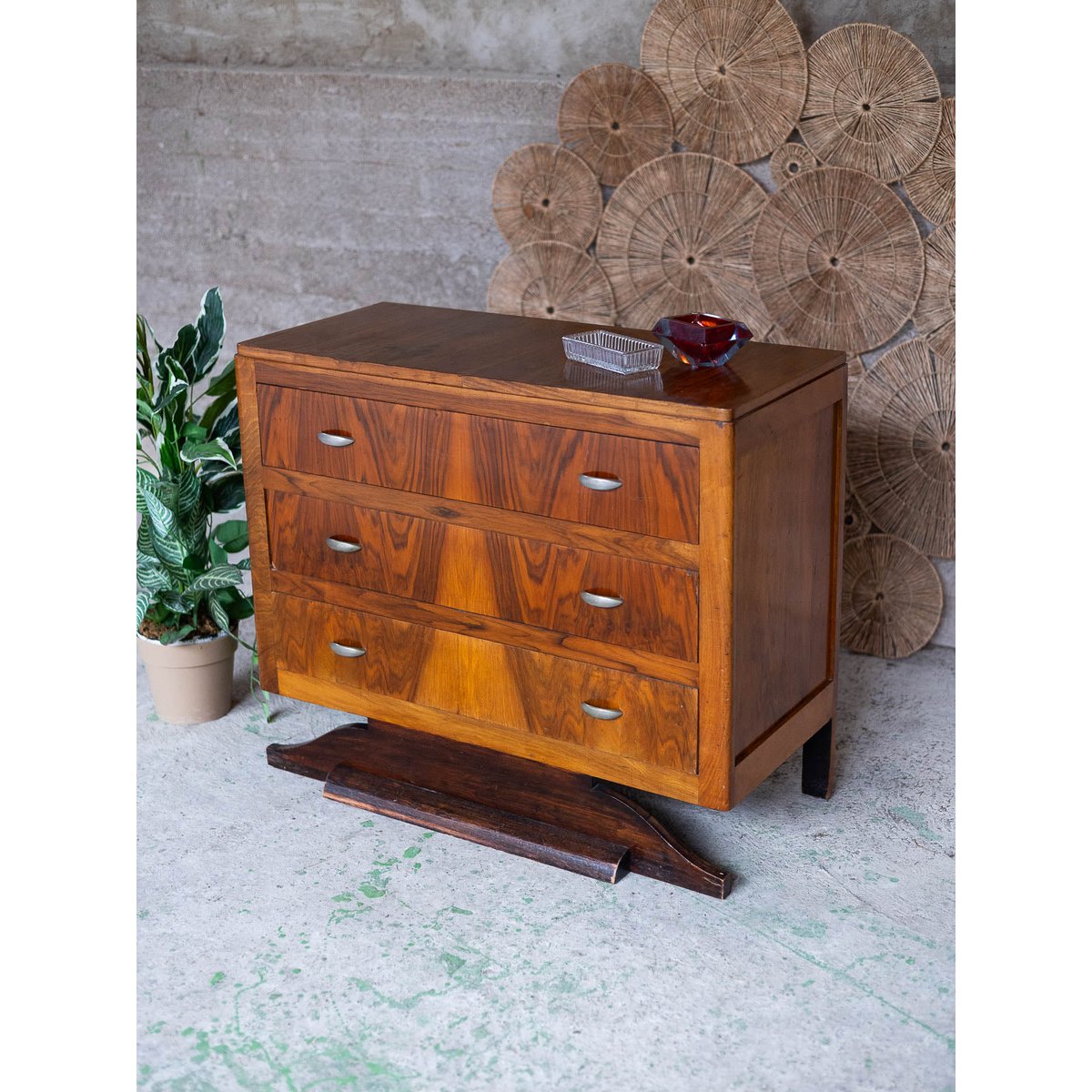 Commode Art déco Garance N°774 - Bon état bois foncé, DEBONGOUT