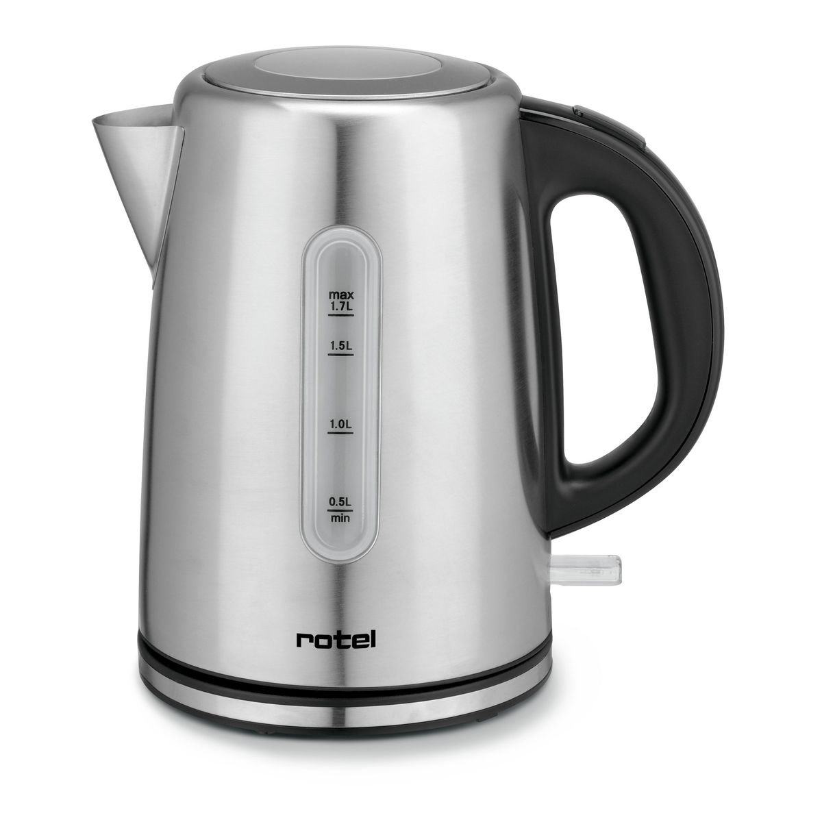 Bouilloire électrique sans fil inox,noir, ROTEL