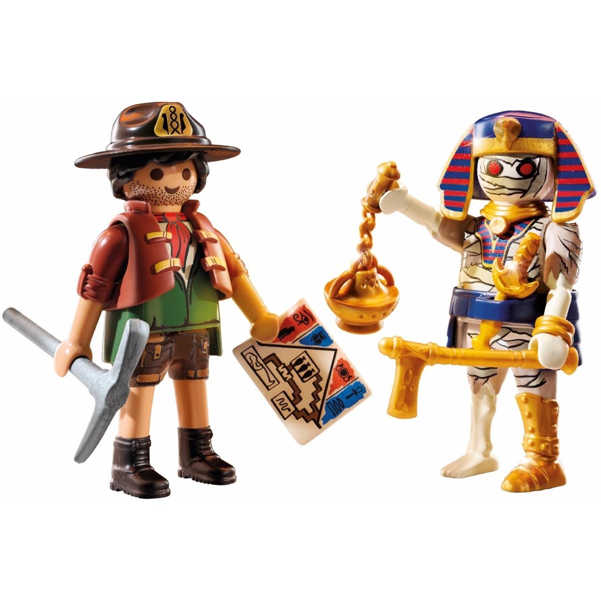 Duo : Chasseur de trésors, momie et accessoires multicolore, PLAYMOBIL