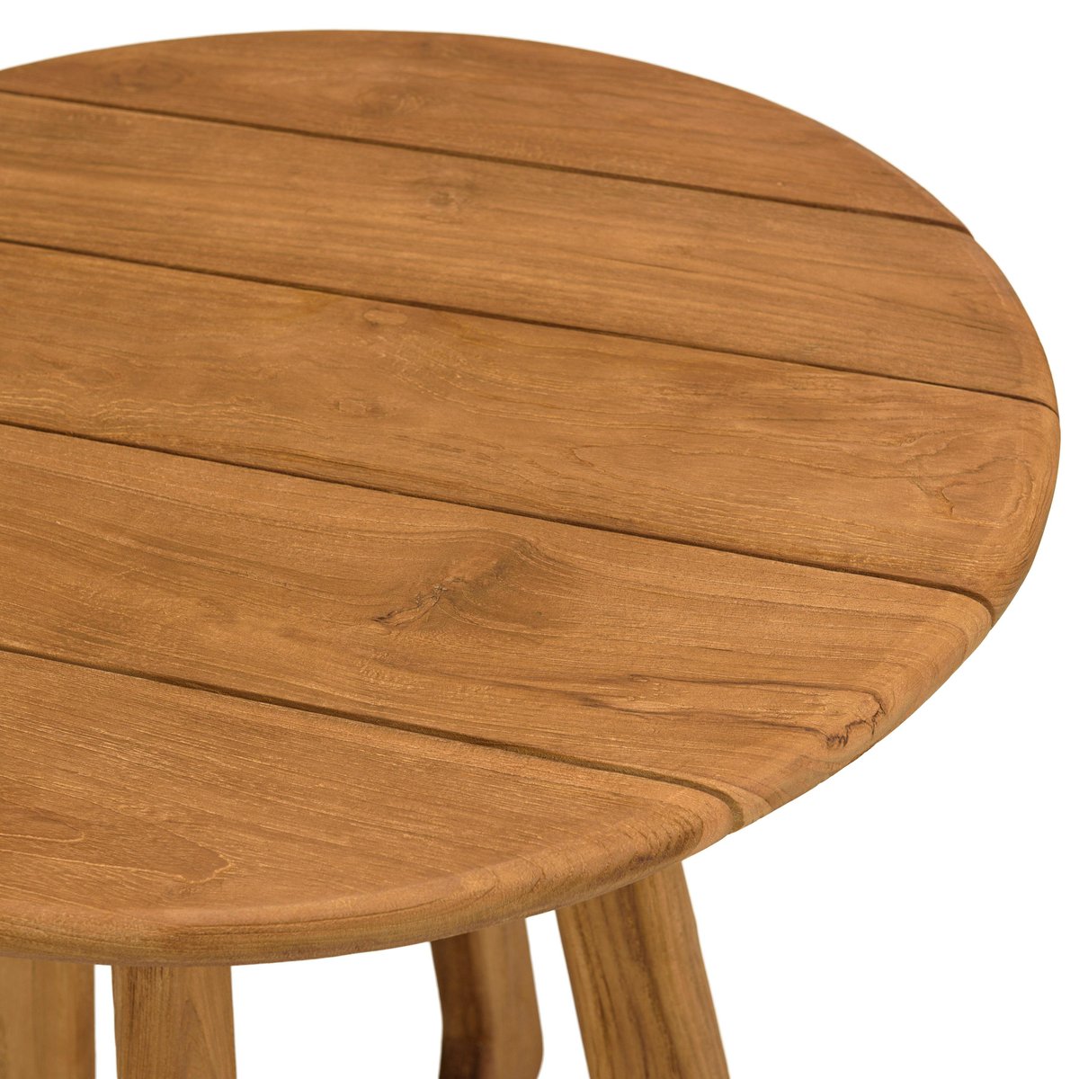 Table de jardin ronde 70 cm en teck recyclé ORIA bois naturel, PIER IMPORT