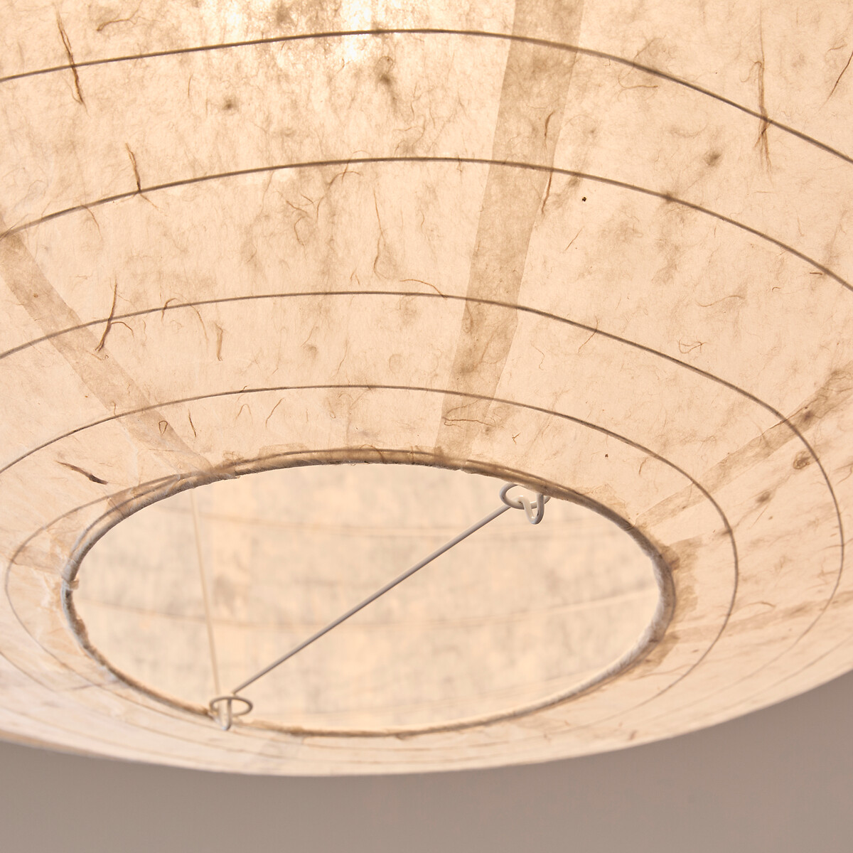 Nassah Pendant Light in Textured Paper, Diameter 68cm white, AM.PM