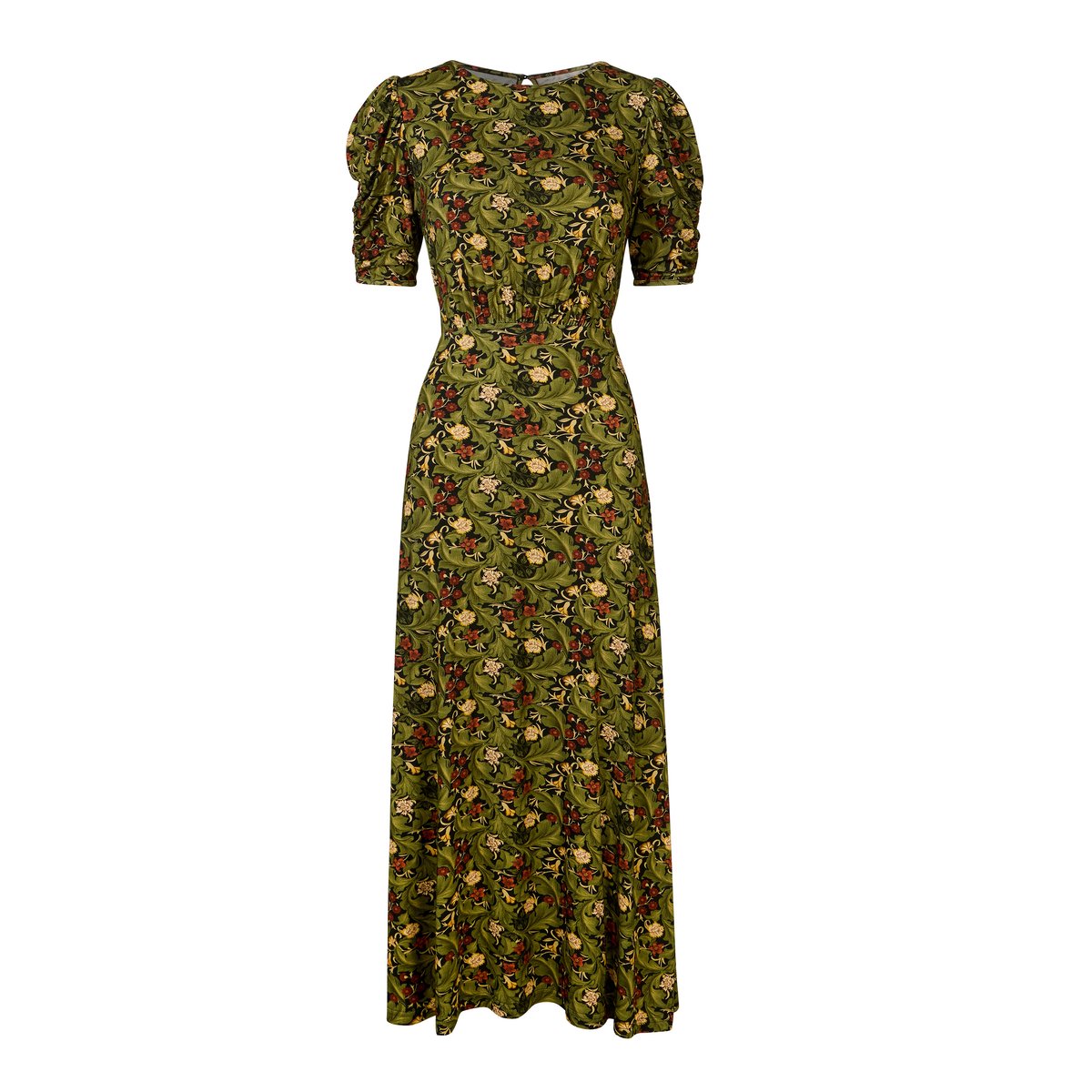 Robe en Jersey Imprimé Feuilles d'Automne vert, JOE BROWNS