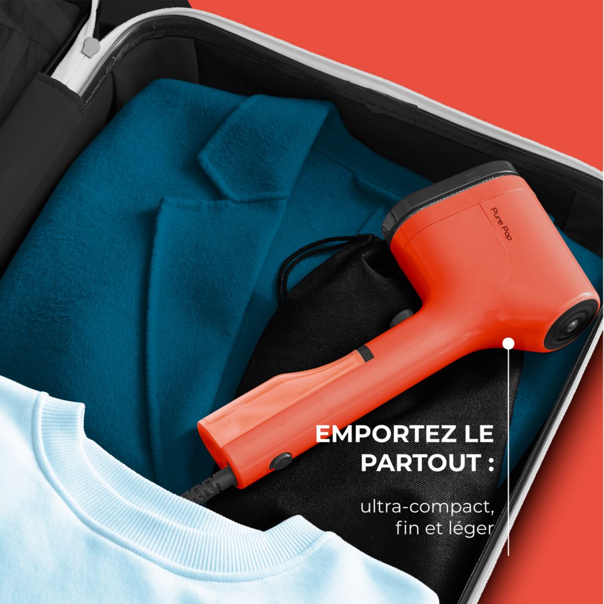 Défroisseur vapeur DT2022C0 Pure Pop Corail couleur unique, CALOR