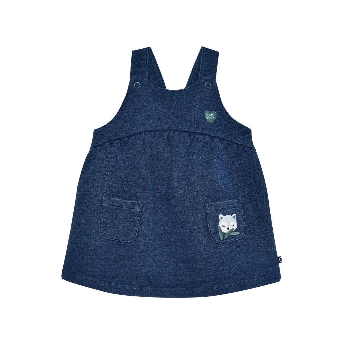 Chemisier robe bandeau mae molleton bleu, SUCRE D'ORGE