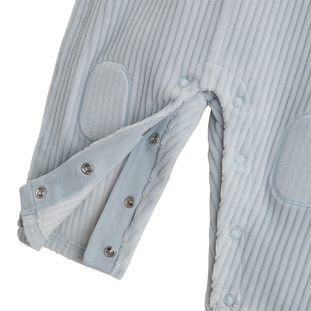 Ensemble salopette bébé en velours et t-shirt Voix Lactée bleu, PETIT BEGUIN