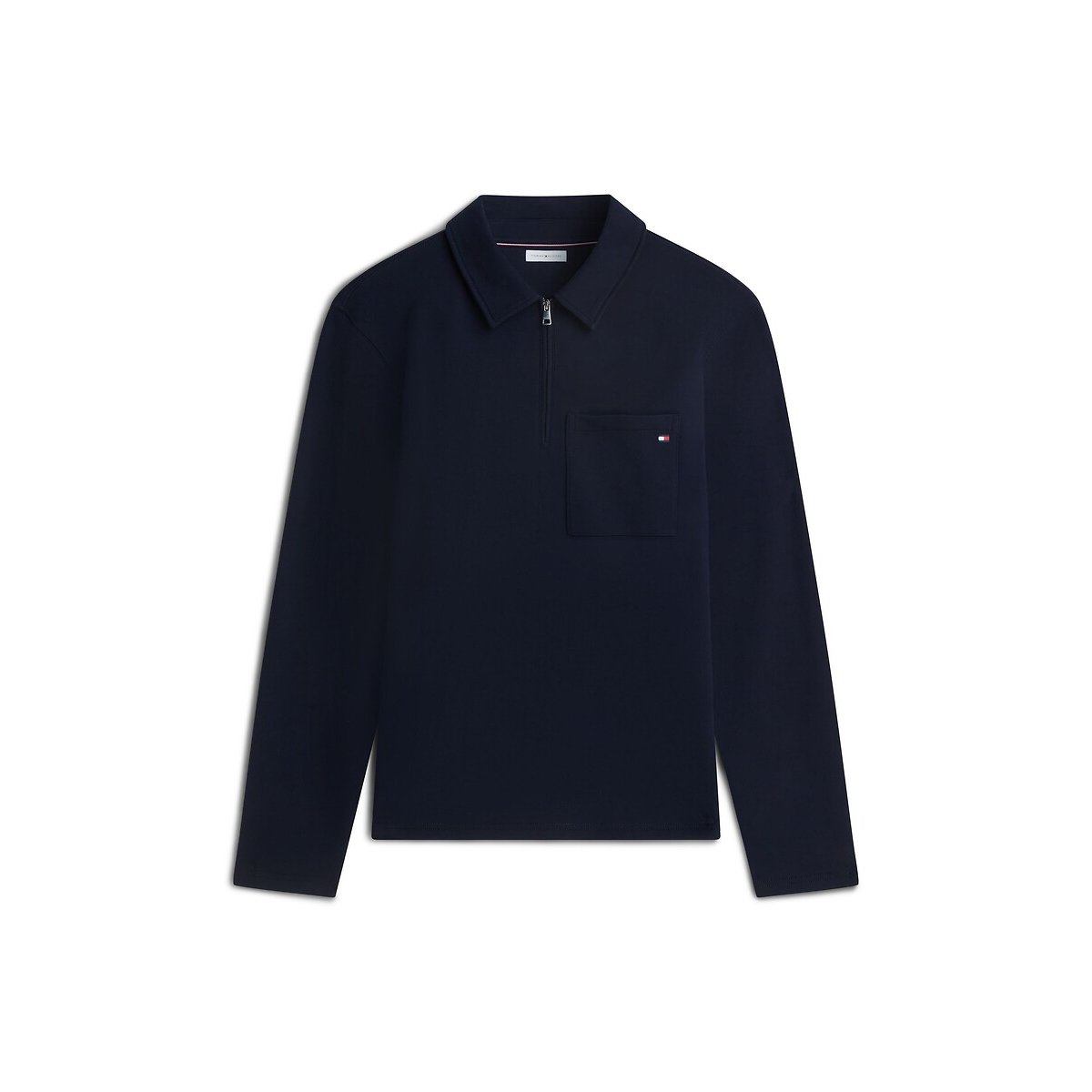 Sweat demi-zippé col montant rouge/marine, TOMMY HILFIGER
