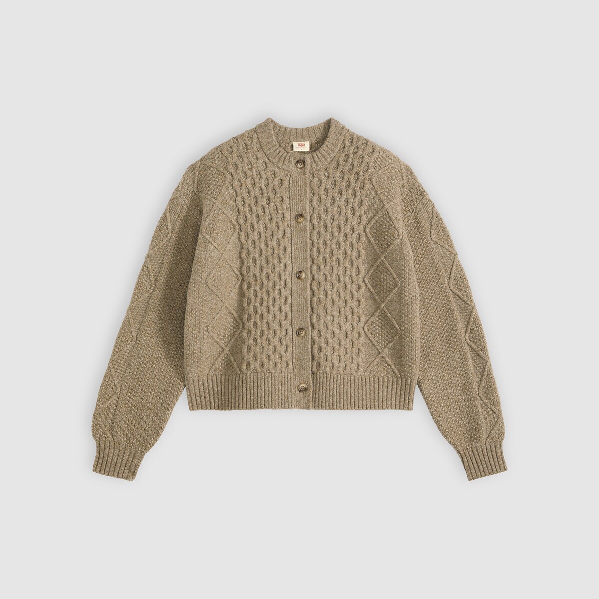 Gilet col rond CHARLOTTE marron beige, LEVI'S