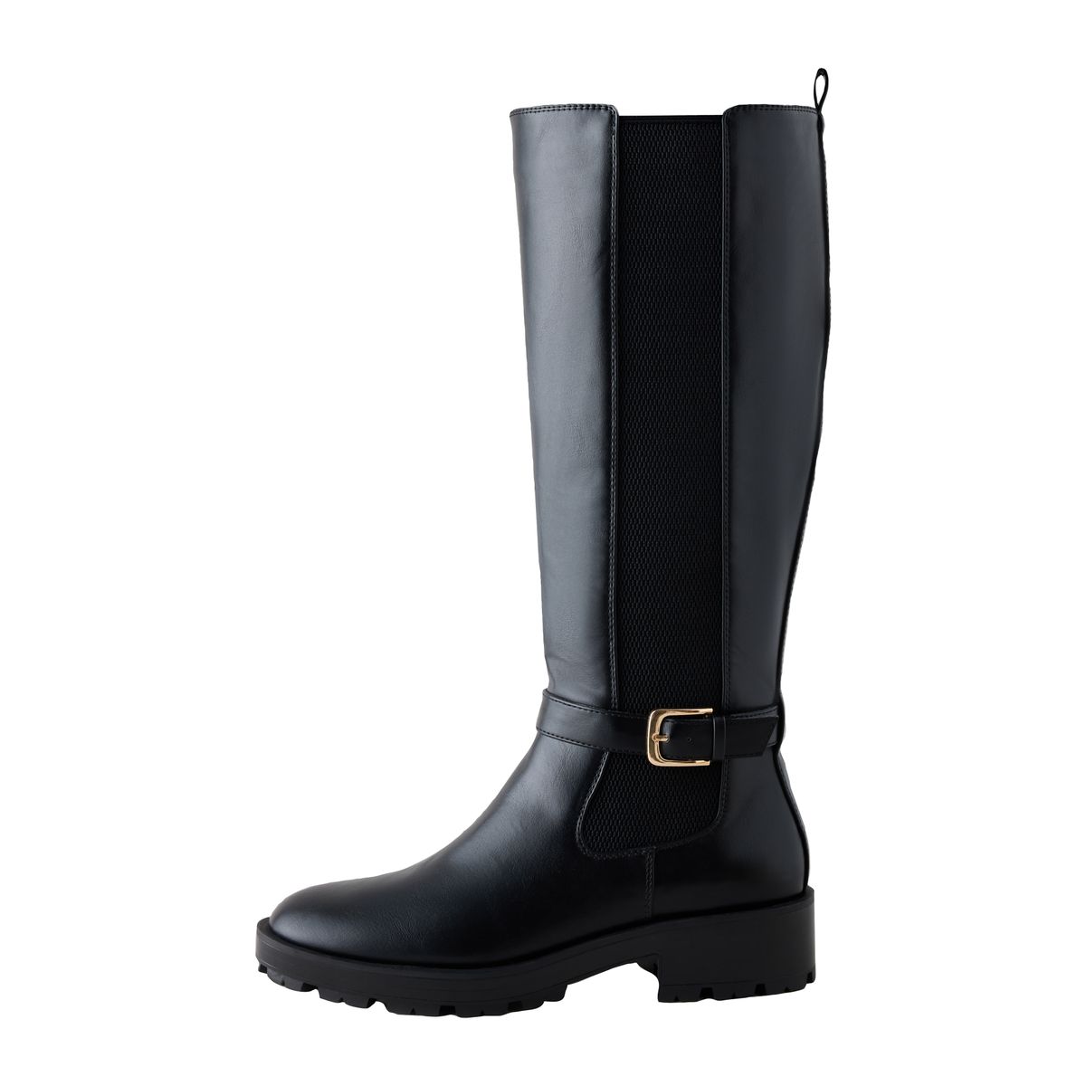 Bottes décontractées hauteur genou à boucle noir, NEXT