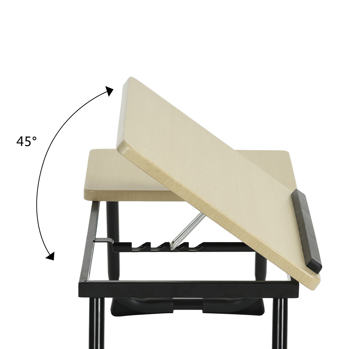 Tablette avec pieds pour ordinateur, MAMIE bois de chêne, MEUBLES COSY