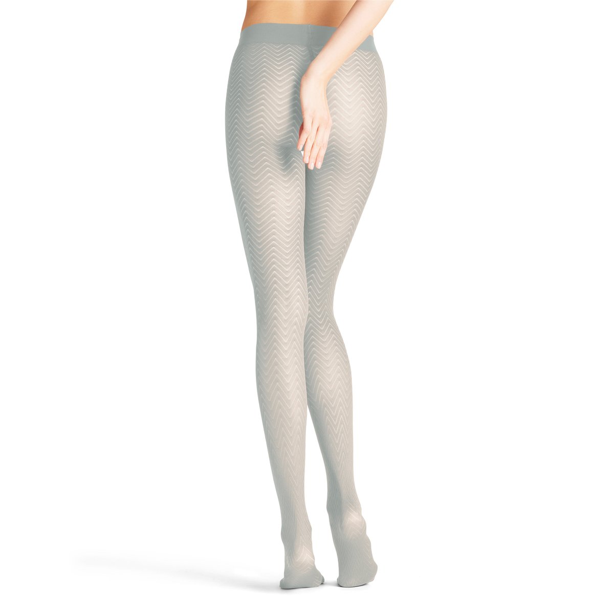 Collant Chevron 50 Semi-opaque silver (3462), FALKE