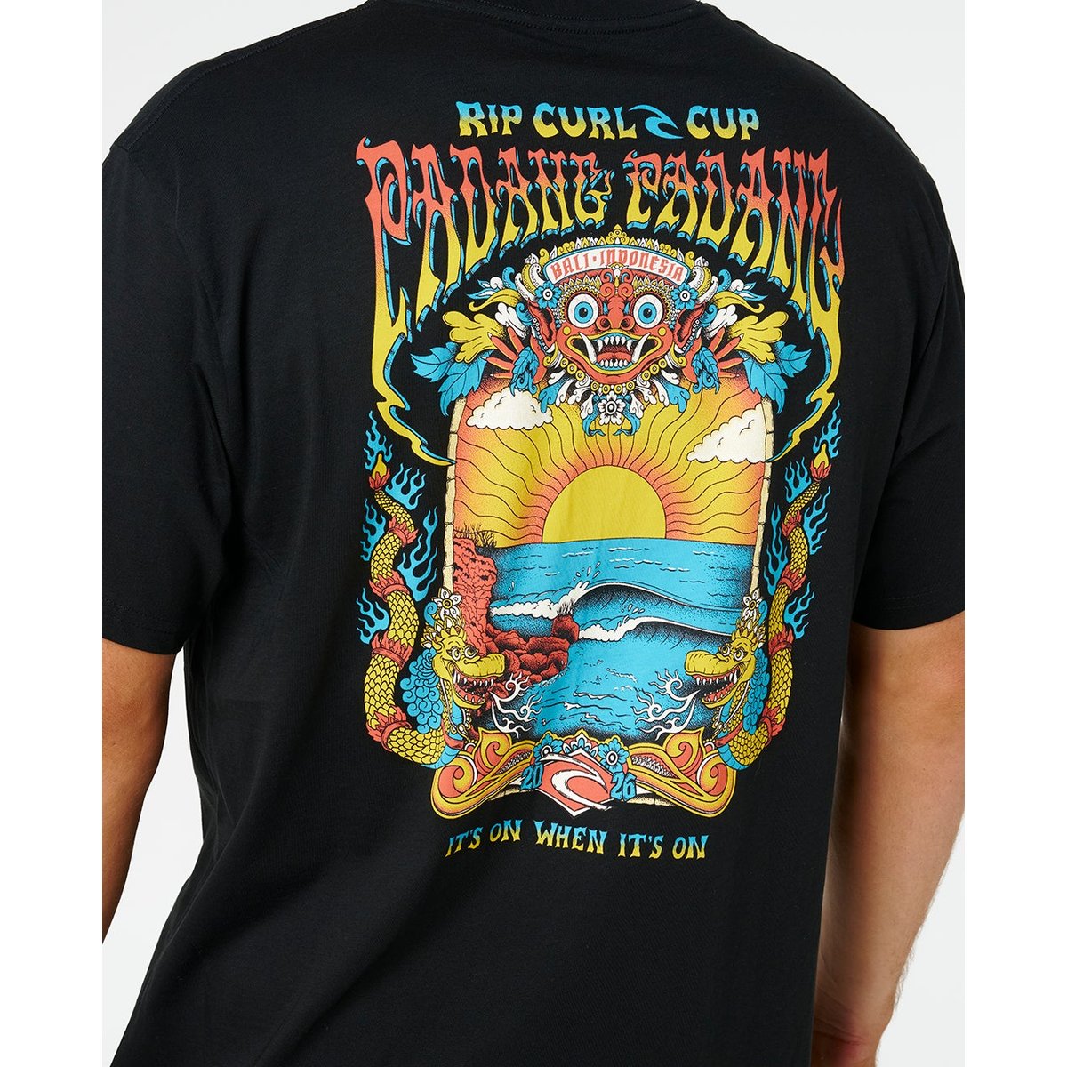 T-shirt Padang Cup Poster noir, RIP CURL