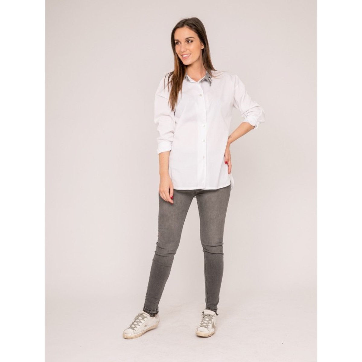 Chemise Col Fantaisie Osmane blanc, DONA LISA