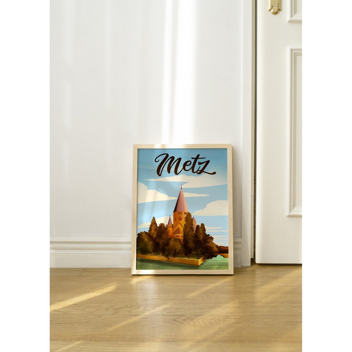 Affiche ville Metz blanc, L'AFFICHERIE