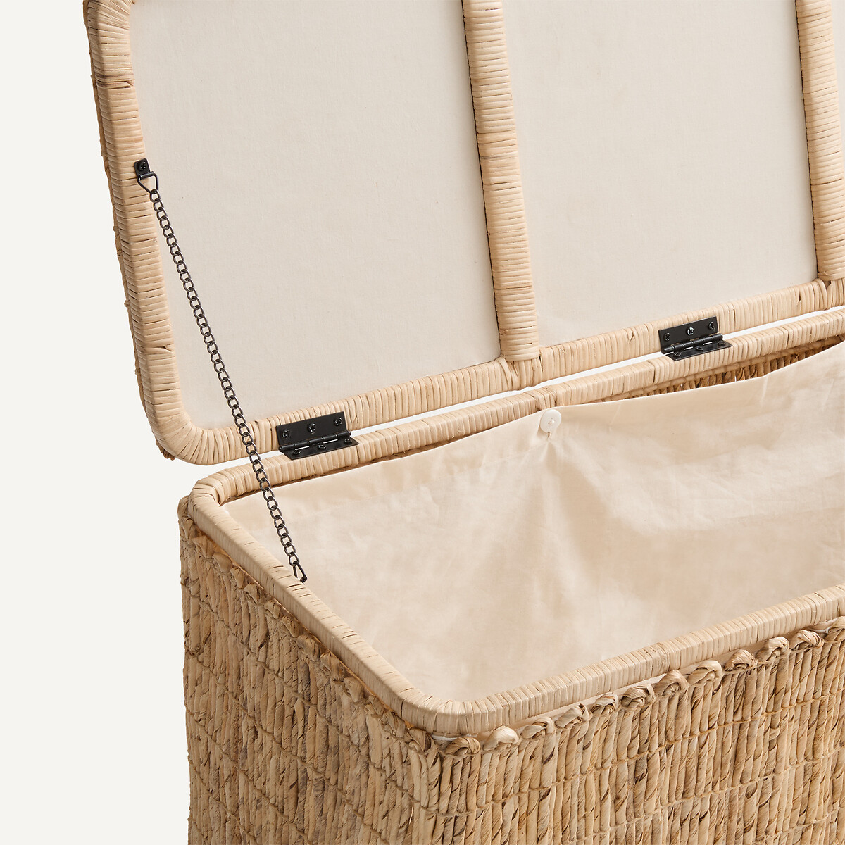 Coffre de rangement, en écorce de bananier tressée, KYMA naturel, AM.PM