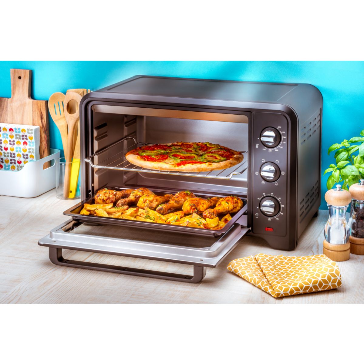 Mini four Optimo 33 l. OX464810 noir, MOULINEX