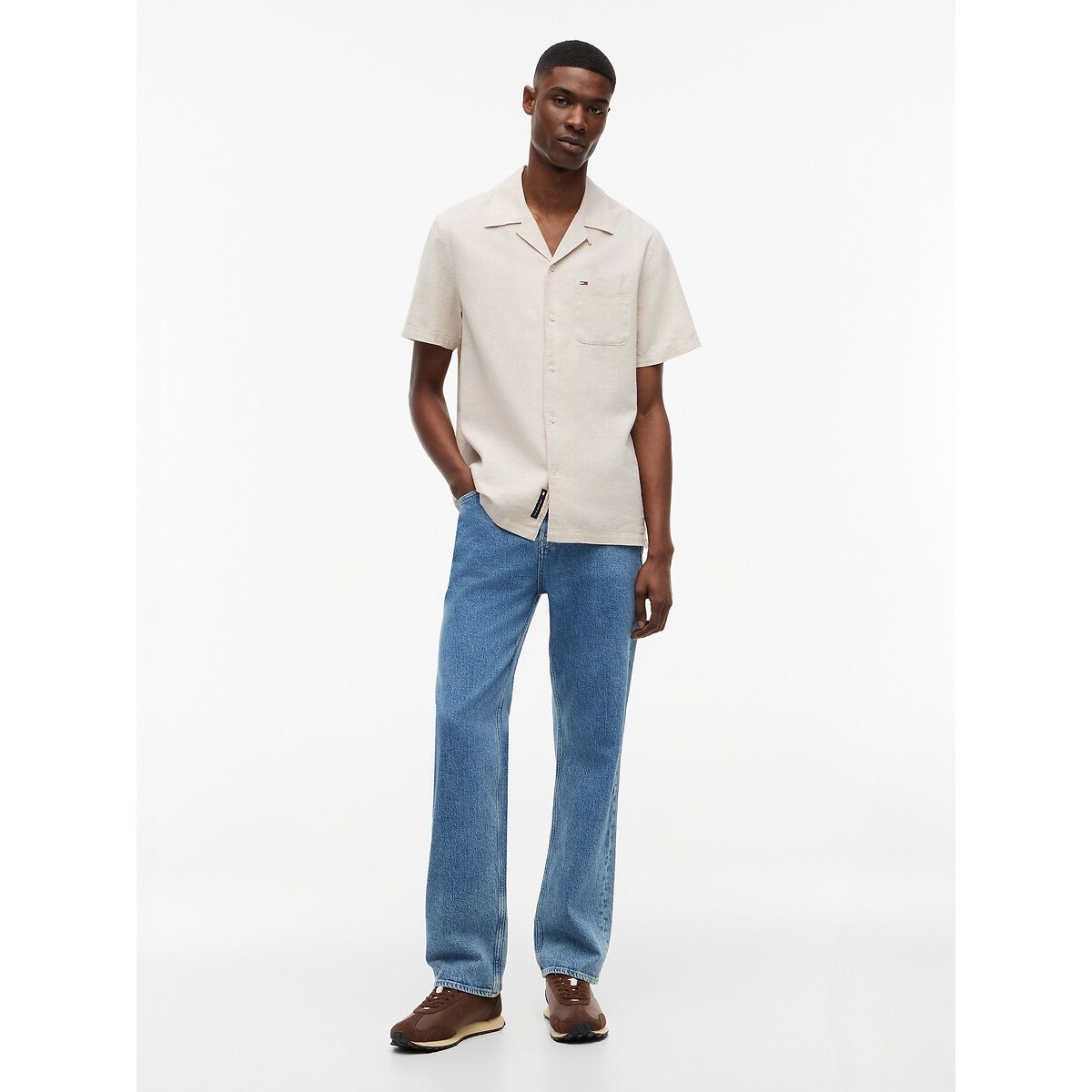 Baskets RETRO RUNNER ARCHIVE MIX MAT marron, TOMMY HILFIGER
