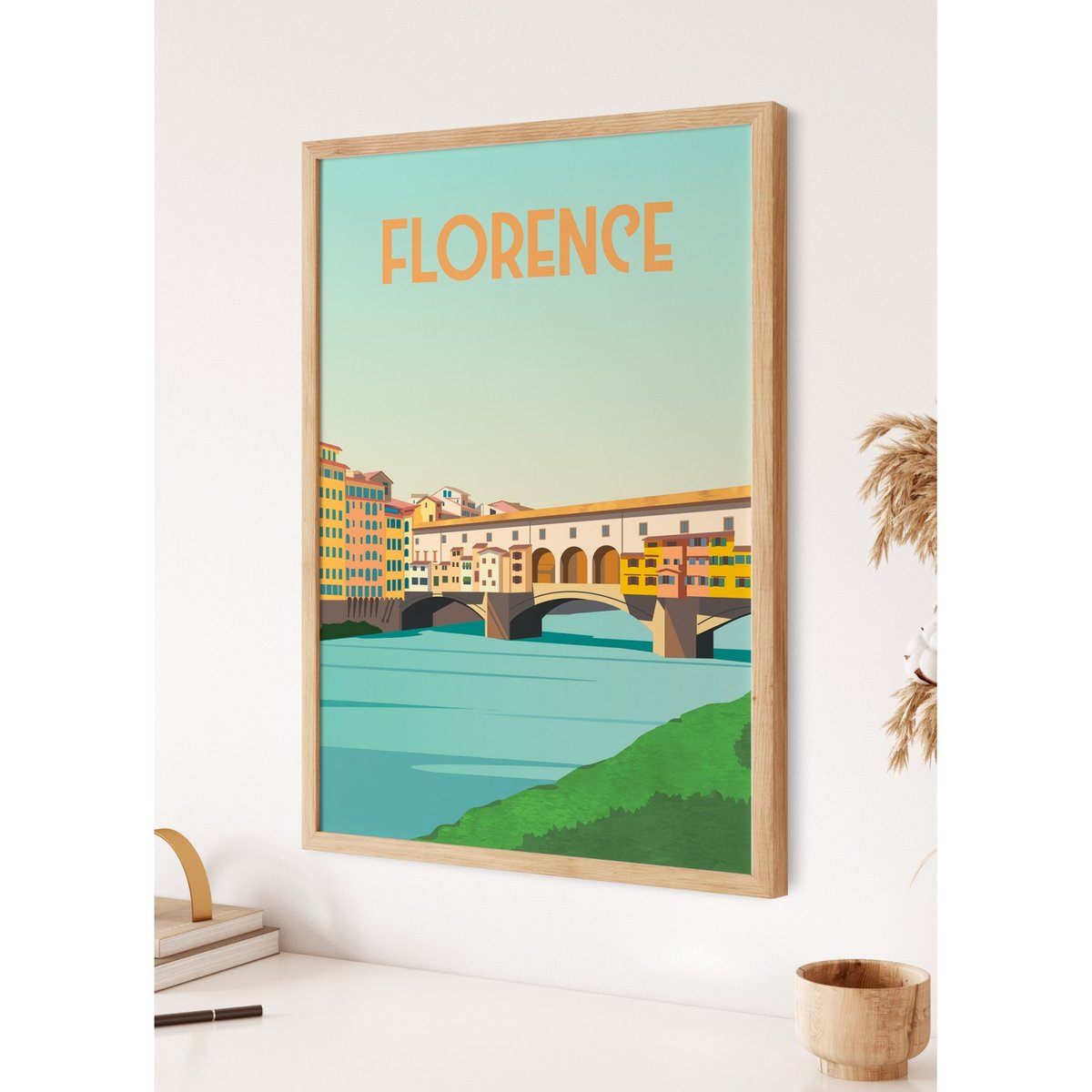 Affiche ville Florence blanc, L'AFFICHERIE