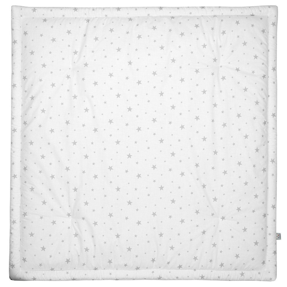 Tapis de parc tapis d'éveil réversible STELLA stella, imprimé étoiles blanc, gris, SEVIRA KIDS