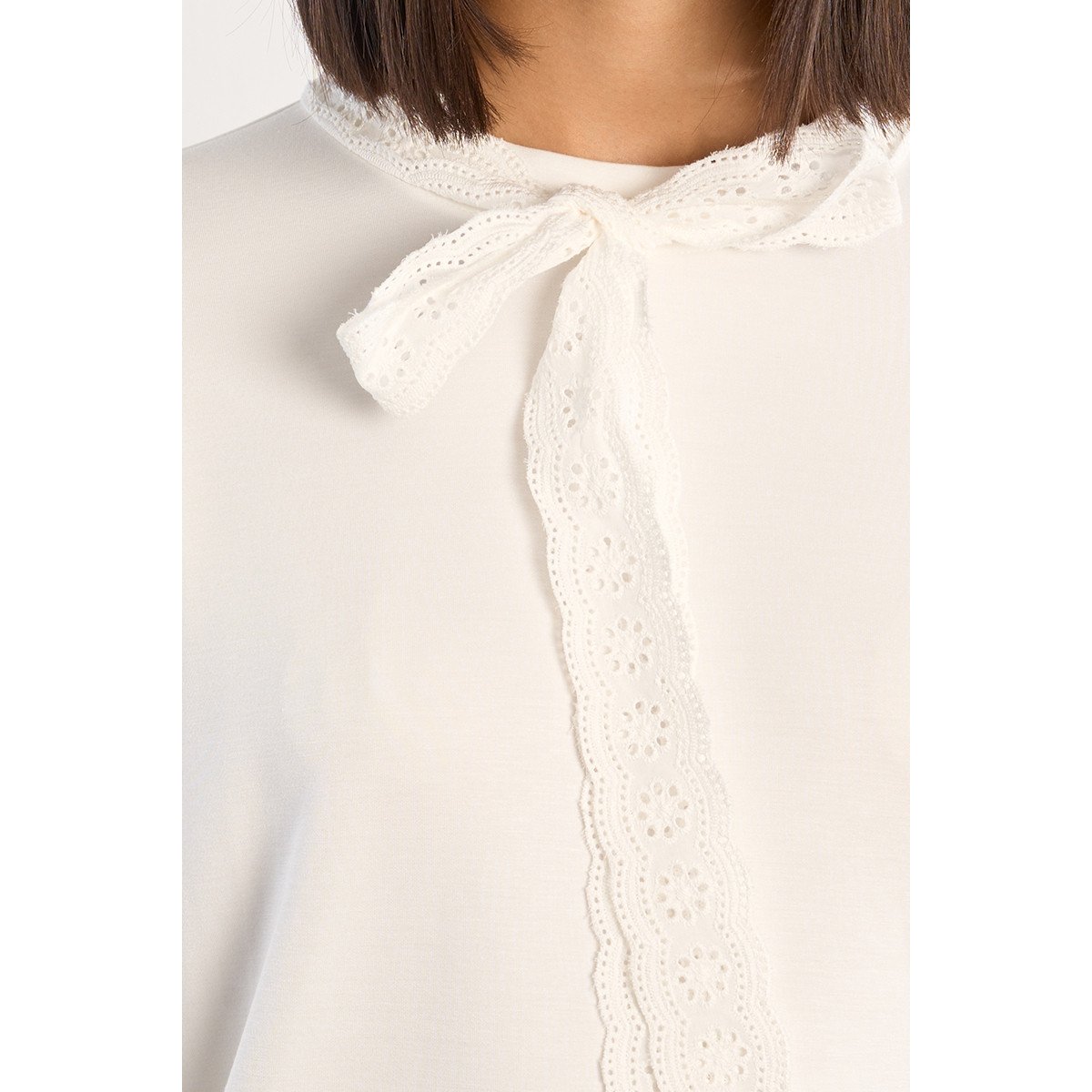 Sweat-shirt décontracté avec col nouable offwhite, LILI SIDONIO