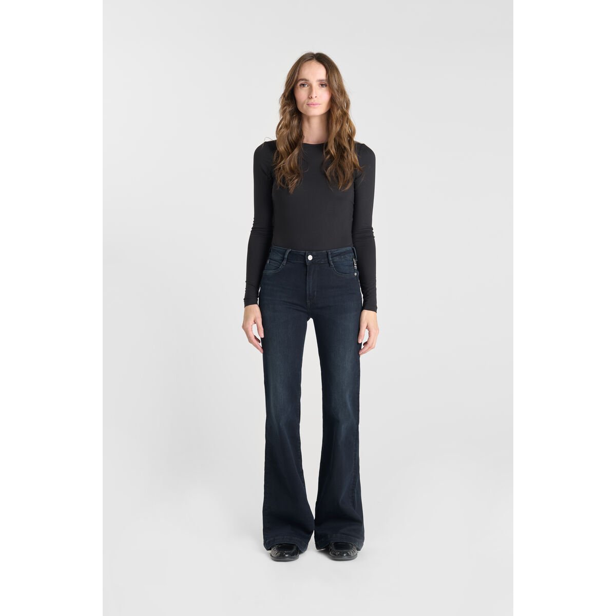 Jeans flare PULP high flare, longueur 34 blue / black, LE TEMPS DES CERISES