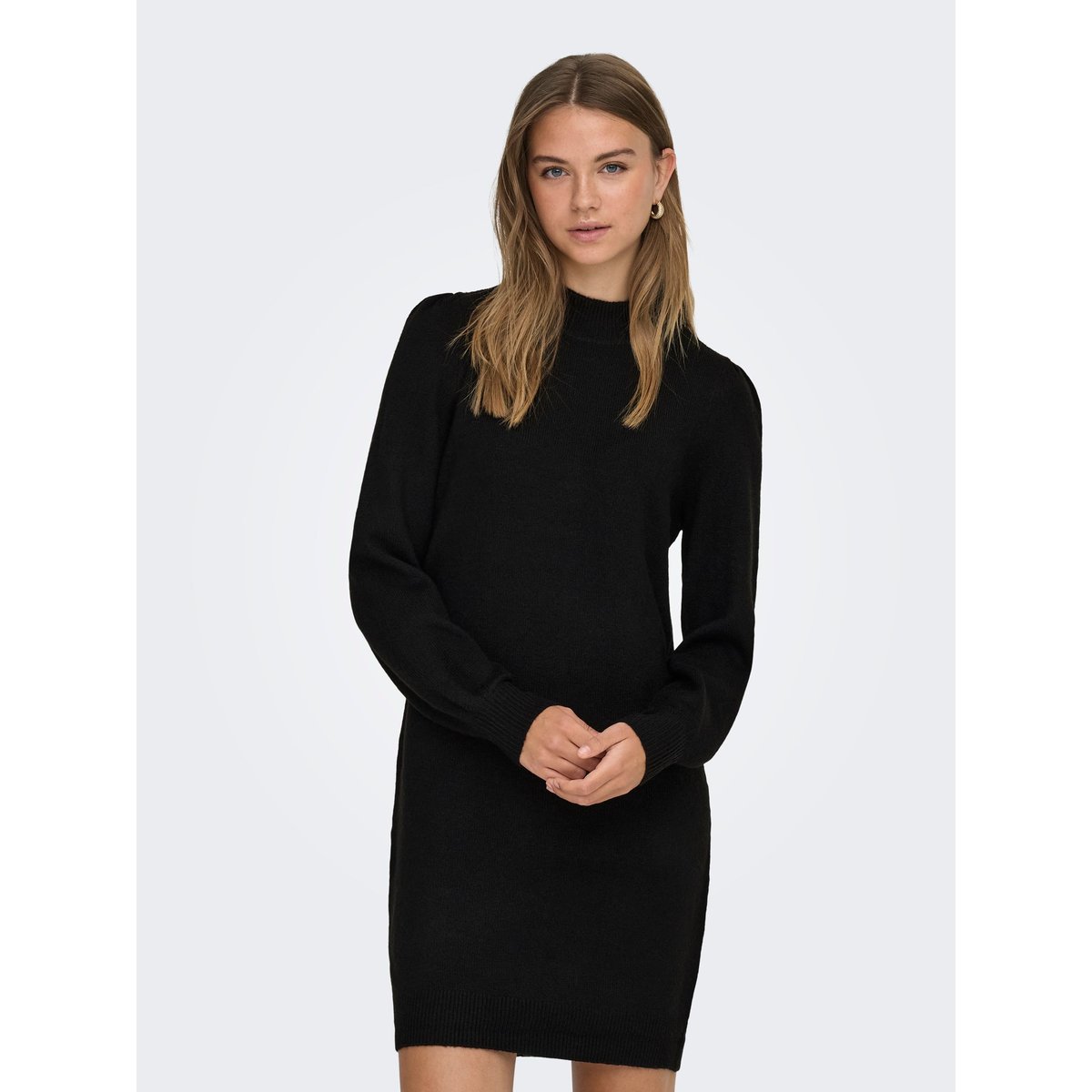 Robe pull col montant noir, JDY