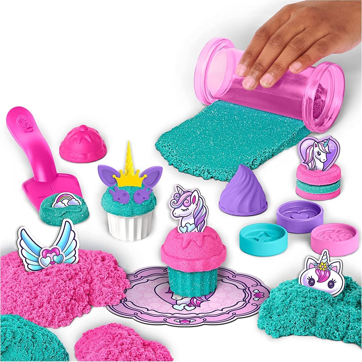 Coffret Patisserie Licorne 453 G Kinetic Sand multicolore, SPIN MASTER