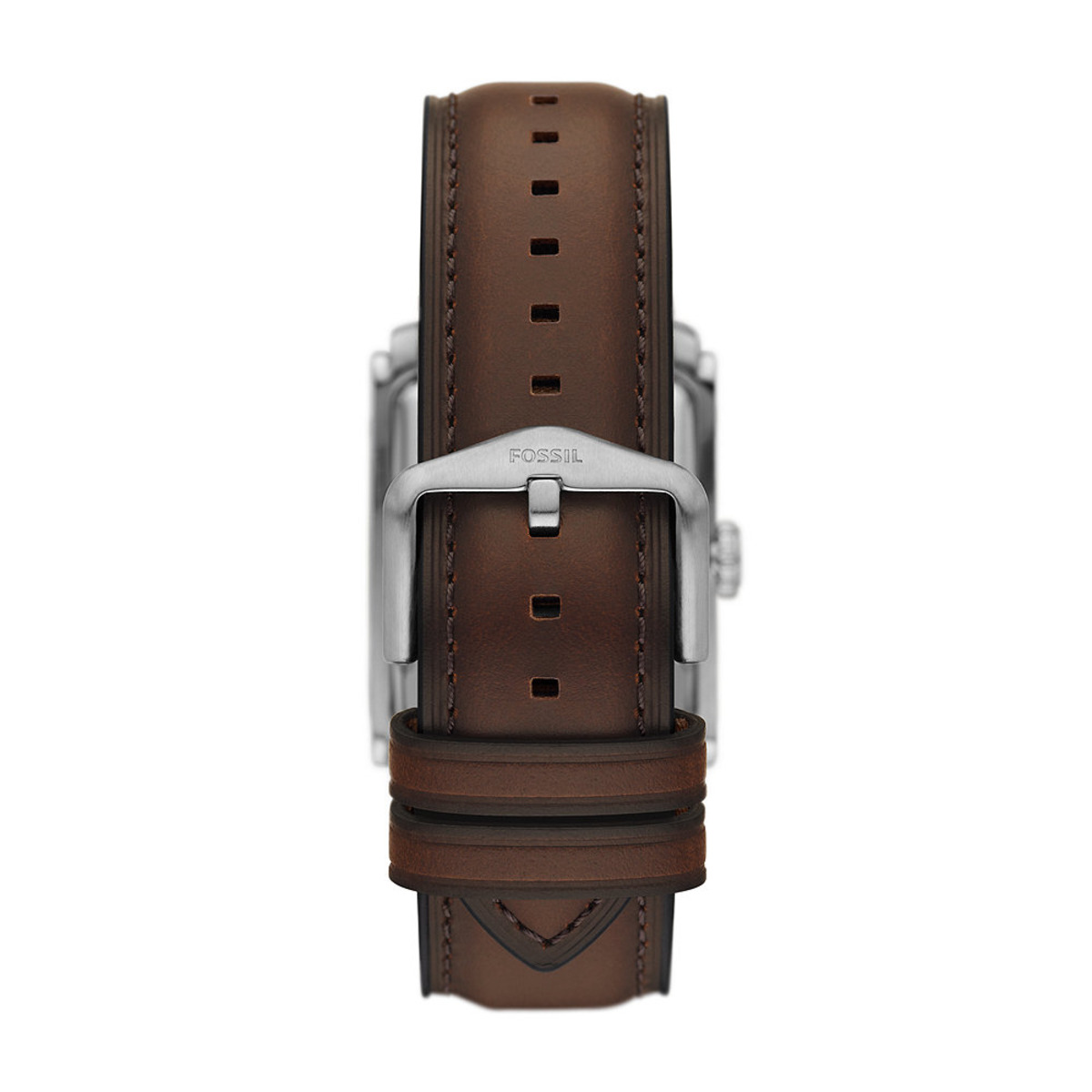 Montre Analogique  CARRAWAY argenté blanc marron, FOSSIL