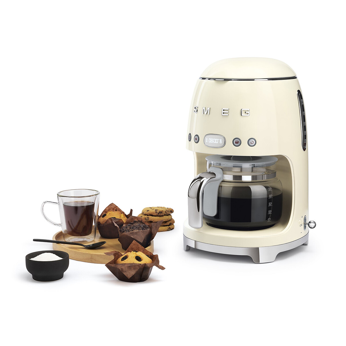 Machine à café filtre DCF02 crème brillant, SMEG