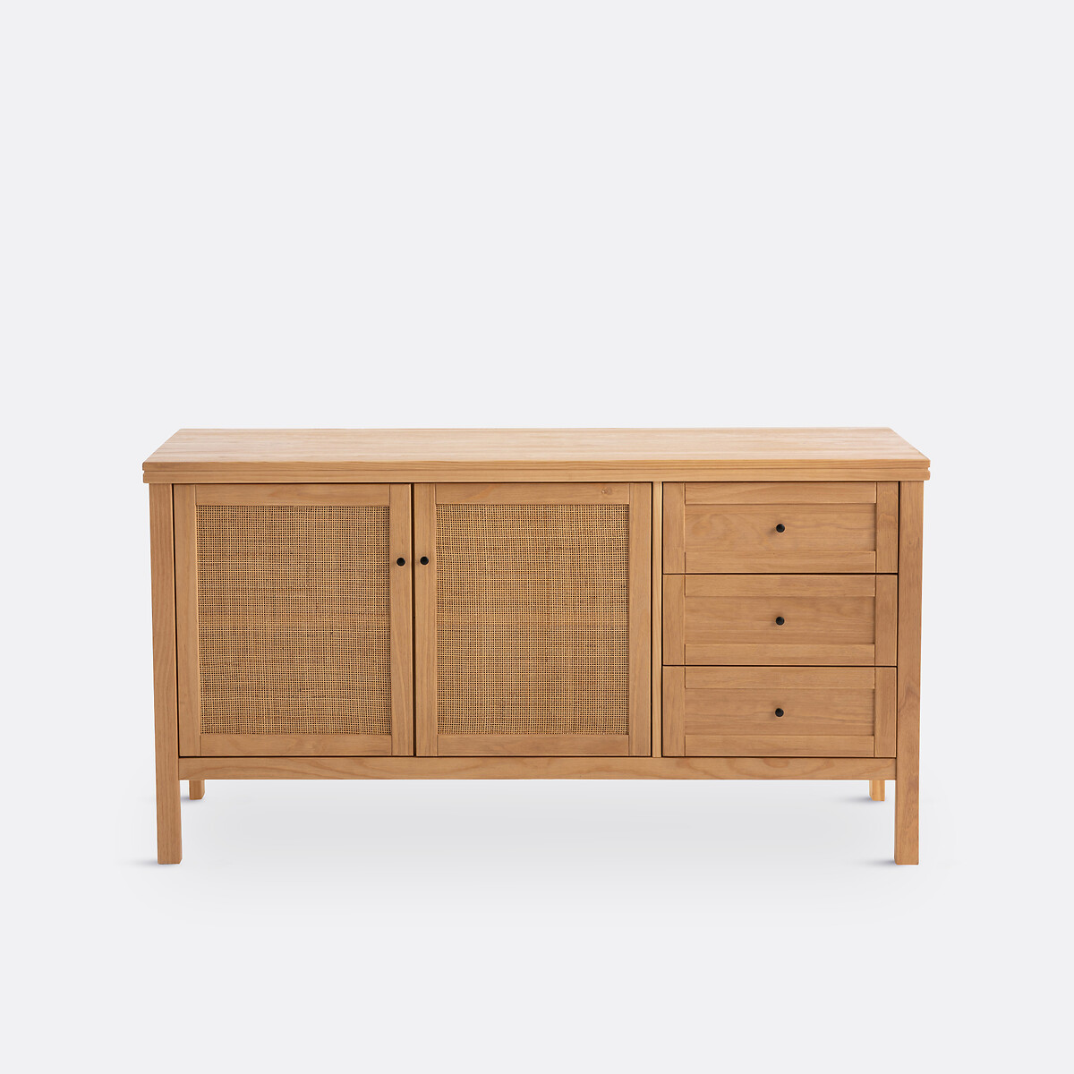 Mobile credenza in pino massello e vimini Gabin naturale , LA REDOUTE INTERIEURS