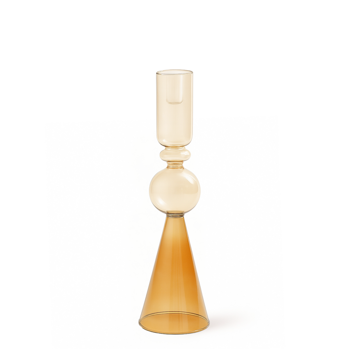Bougeoir décoratif en verre H31 SUNRISE orange, SIA DECO