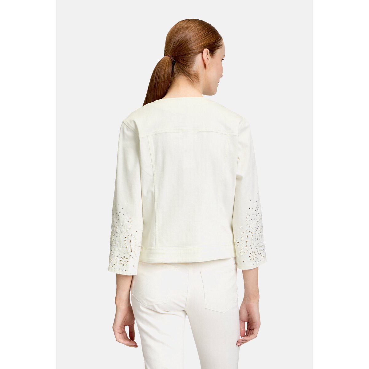 Veste en jean à manches 3/4 blanc, BETTY BARCLAY