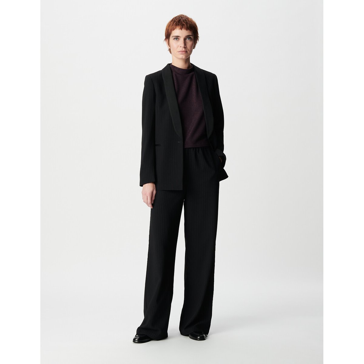 Veste blazer rayée noir, IKKS