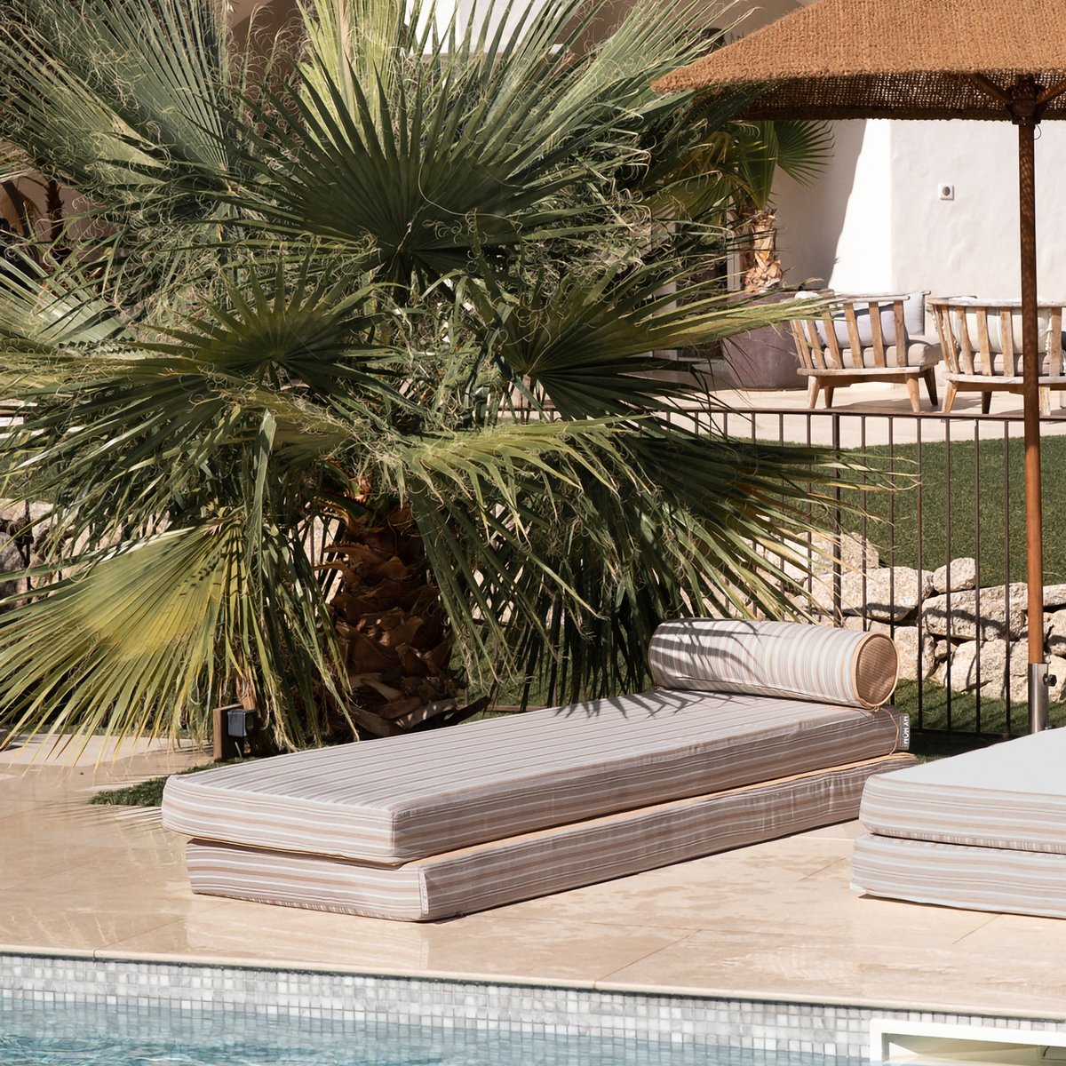 Matelas extérieur déhoussable réversible recto verso, double blanc, MX HOME
