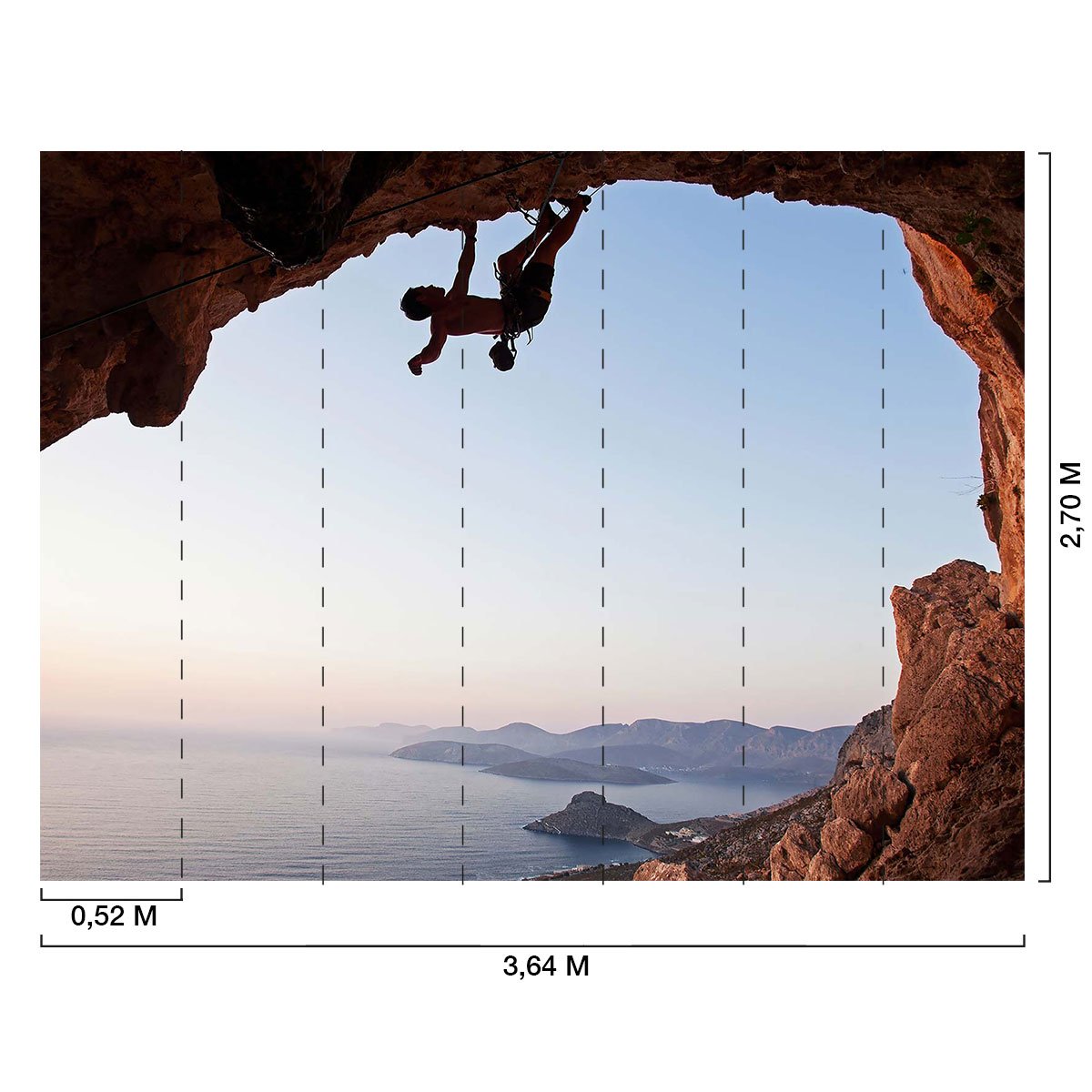 Papier peint panoramique exotique sport escalade intissé, HEXOA