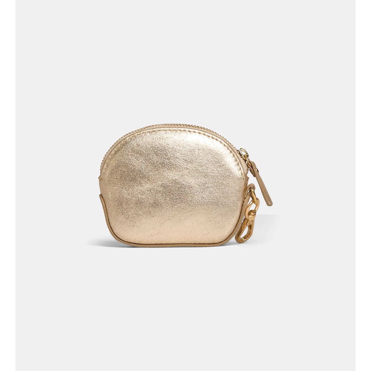 Porte-monnaie léonie métallisé cuir doré, GALERIES LAFAYETTE