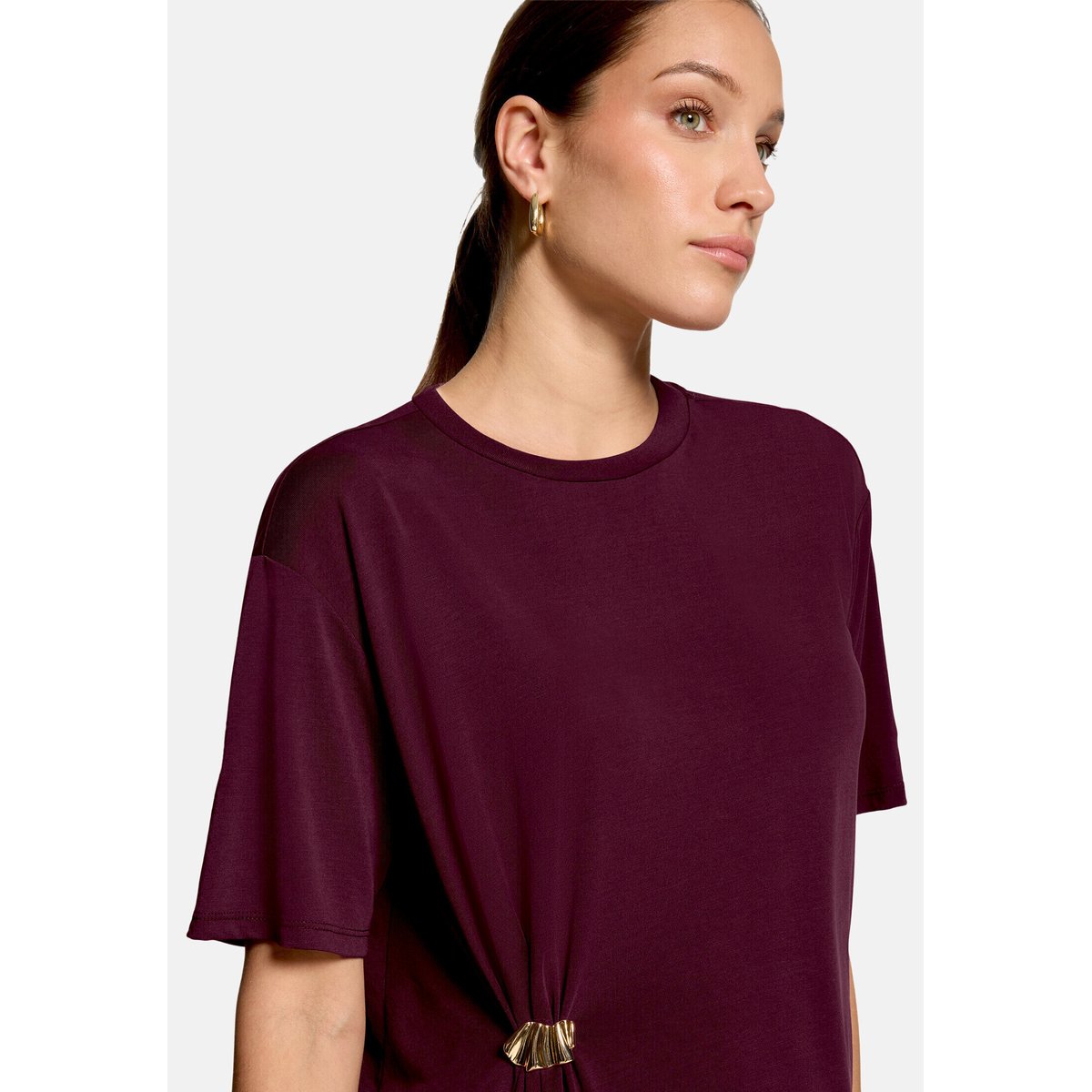 T-shirt à boucle dark aubergine, ZERO