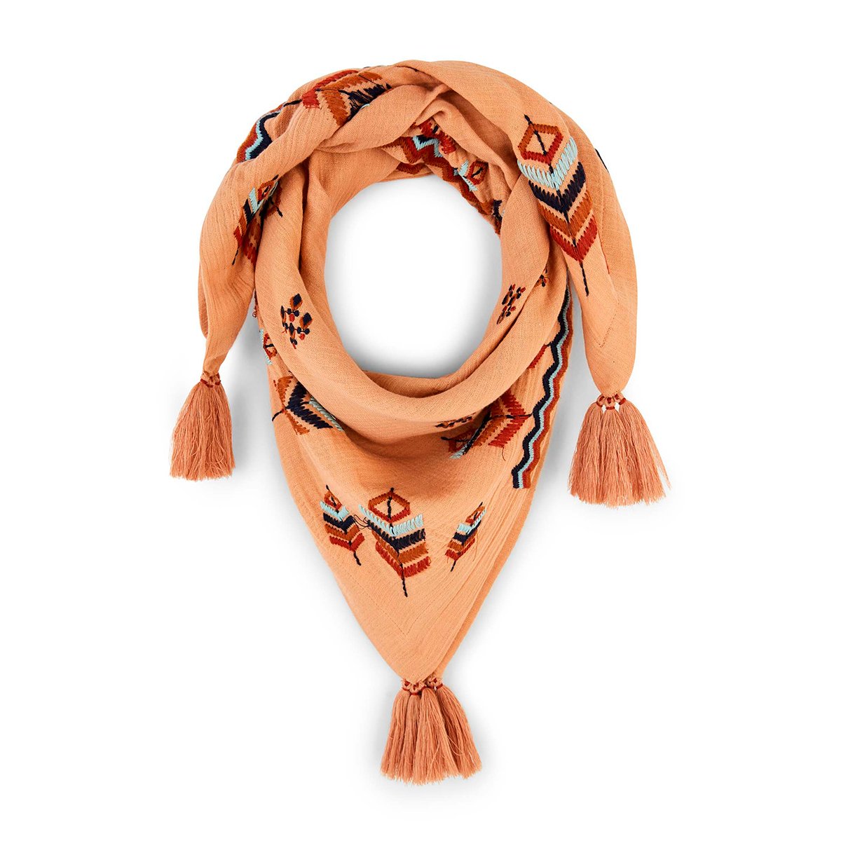 Foulard medium avec broderies EMILIANO nude, WILD