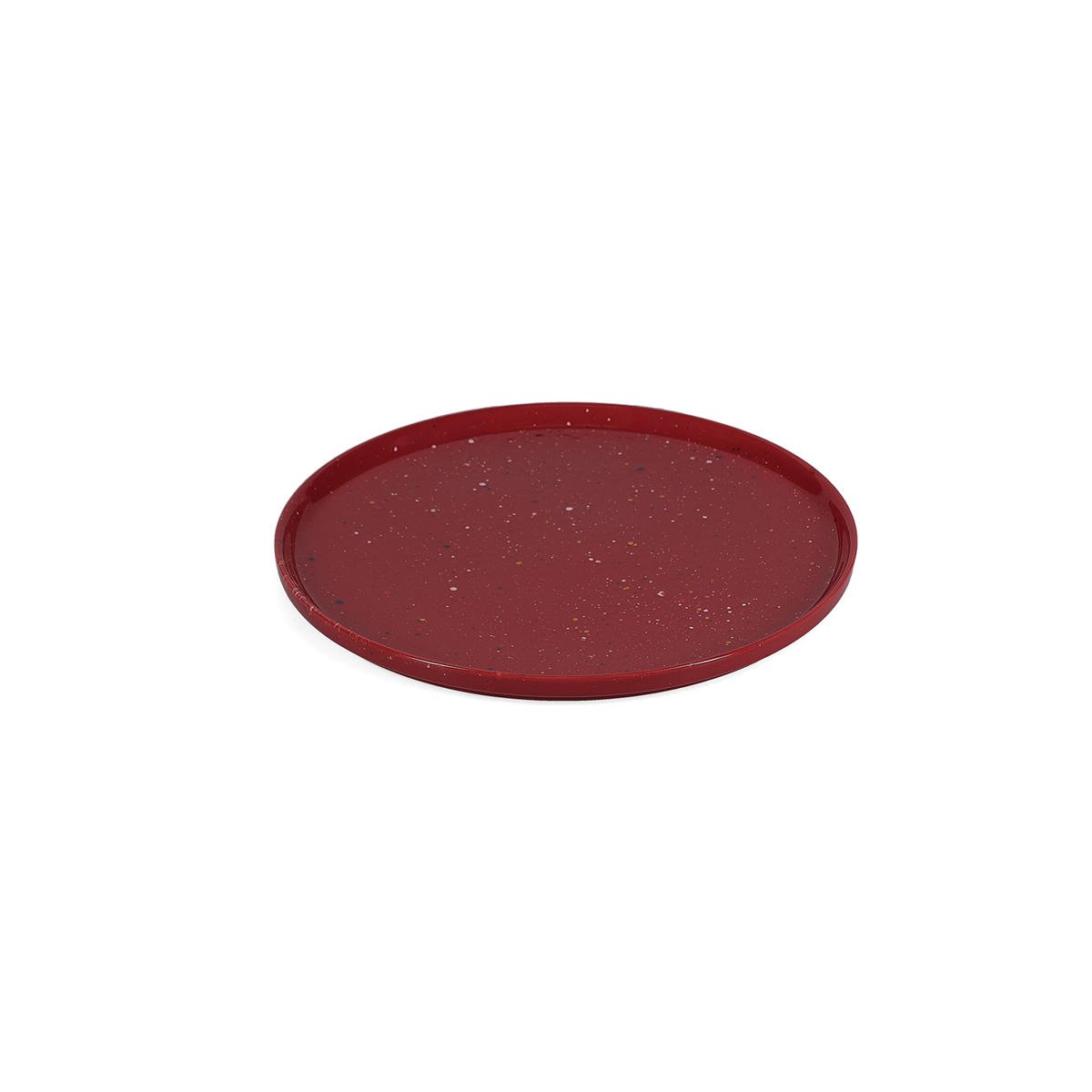 Lot de 4 assiettes FIKA bordeaux, ONA