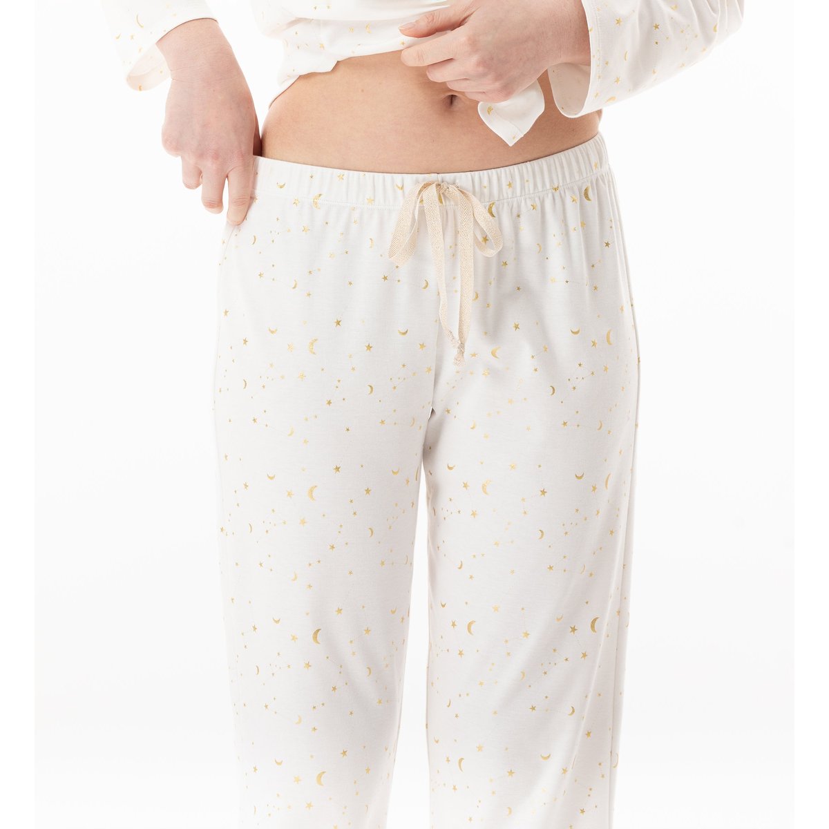 Pyjama en coton LUNA 102 ecru, LE CHAT
