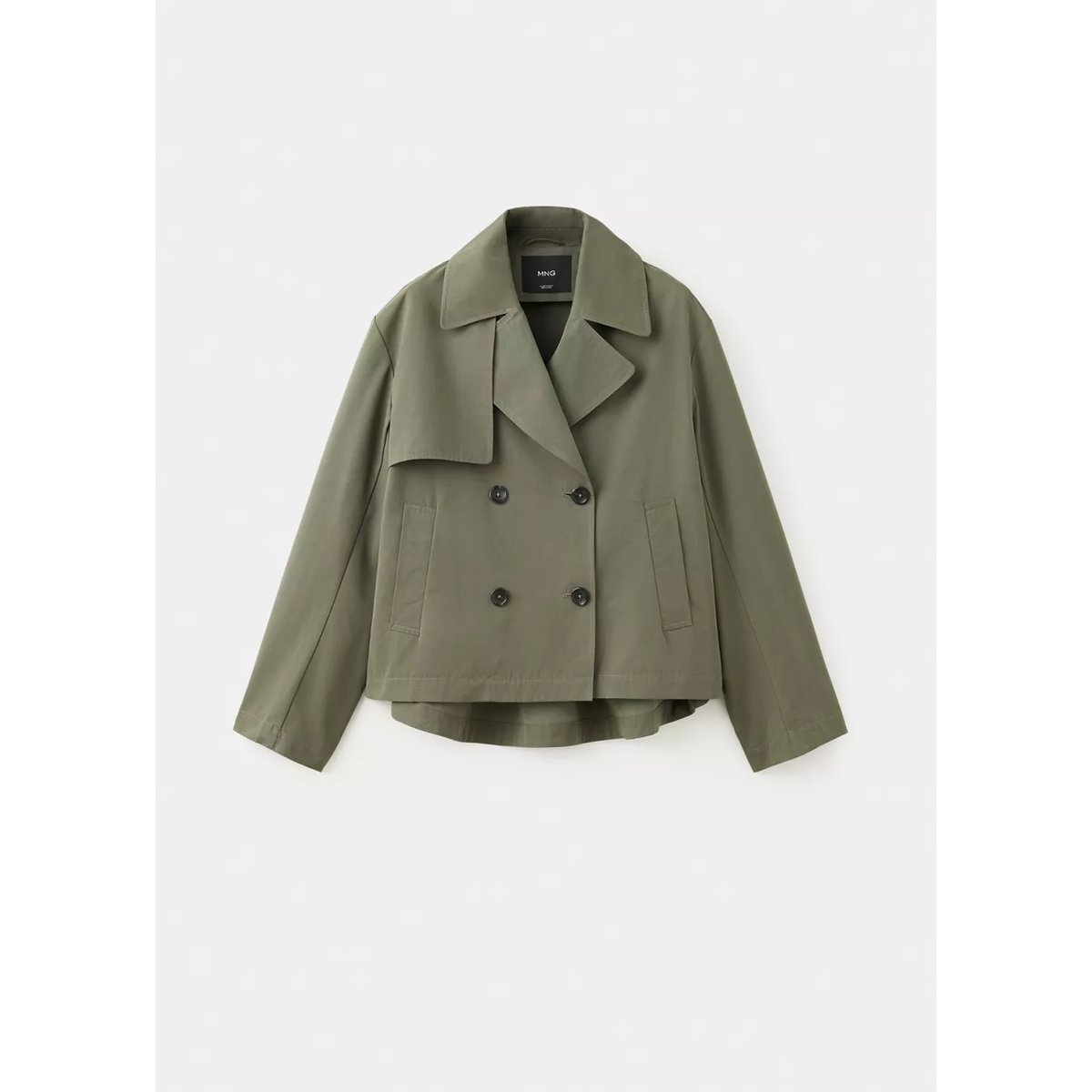 Trench court double boutonnage kaki, MANGO TEEN
