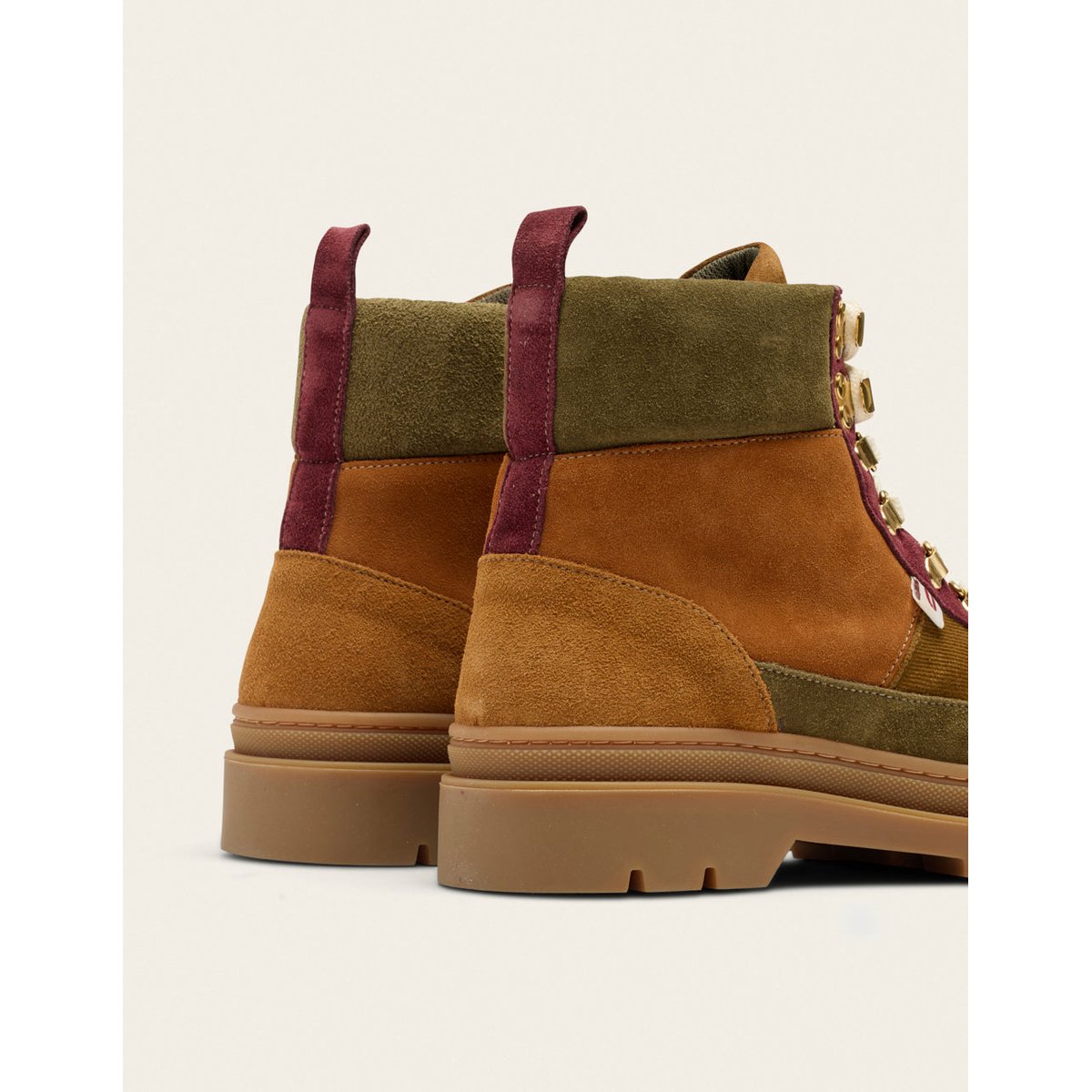 Bottines à lacets JOELLE cognac bordeaux, ODAJE