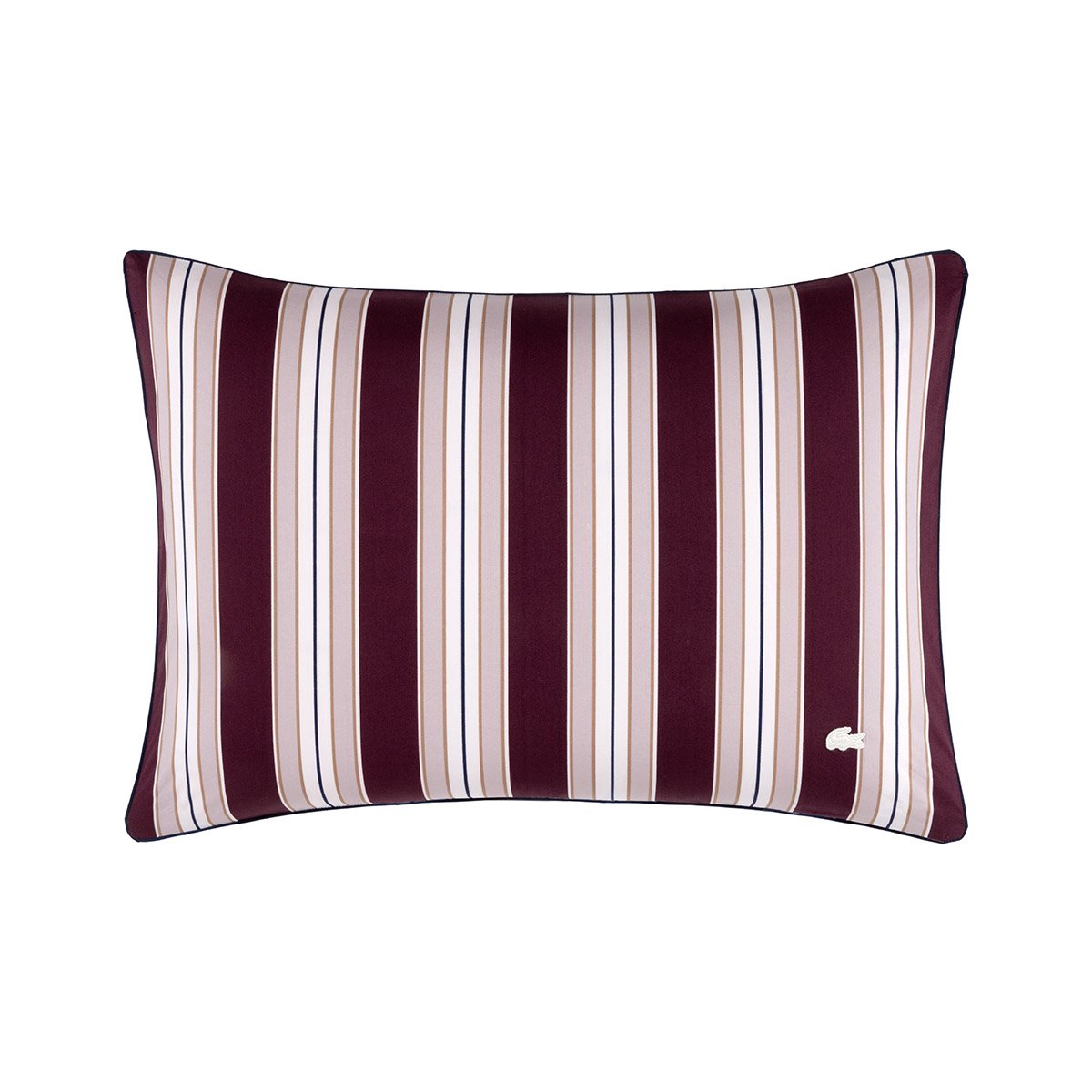 Taie d'oreiller en percale de coton, L COTTAGE rouge, LACOSTE HOME