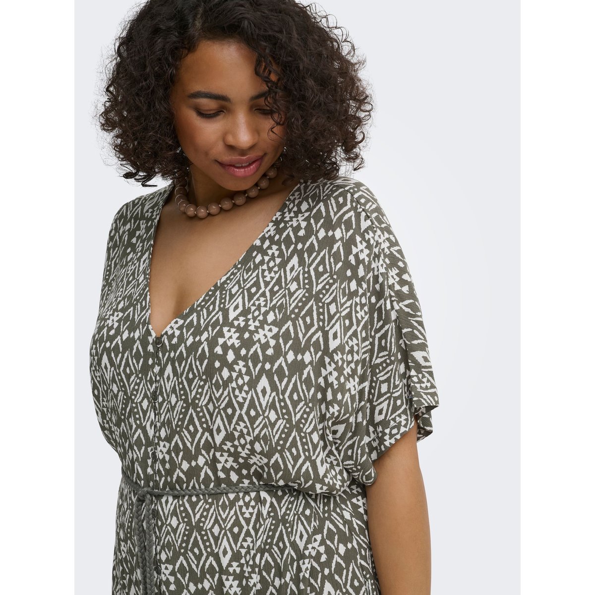 Robe verte - smokey olive 1, ONLY CARMAKOMA